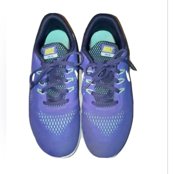 Nike Free Run Purple Running/ Training sneakers 7Y/8.5 Women's Athleisure Rare - Picture 2 of 5